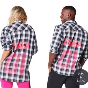 Size Large Zumba flannel